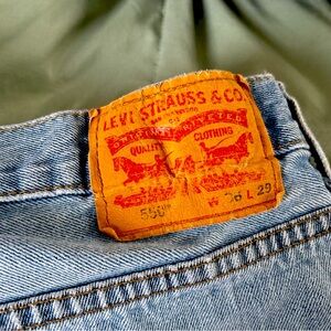 Vintage distressed Levi Jean shorts